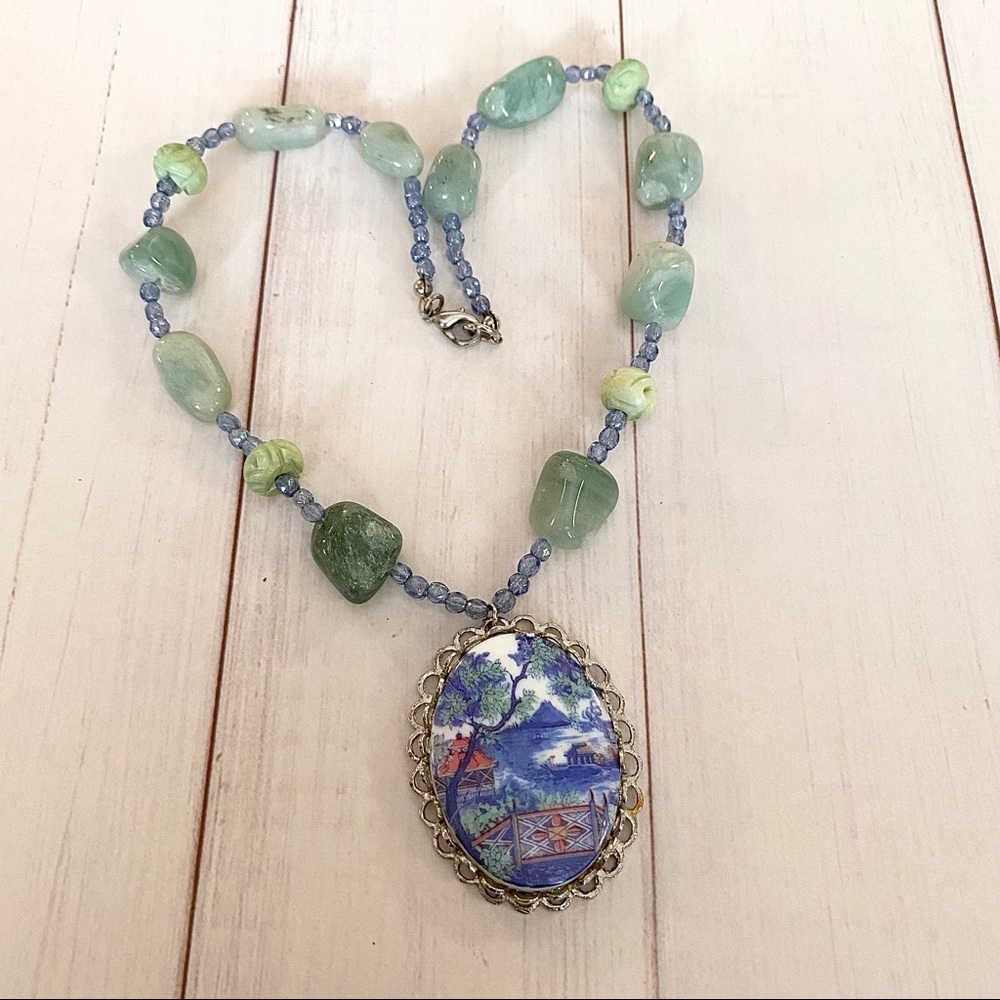 Beaded necklace with a fabulous focal bead